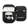 Karl Lagerfeld silikonové pouzdro pro Apple Airpods černé