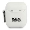 Karl Lagerfeld silikonové pouzdro pro Apple Airpods 1/2 bílé