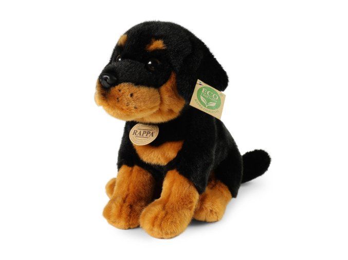 Plüss Rottweiler kutya ülő helyzetben 30 cm