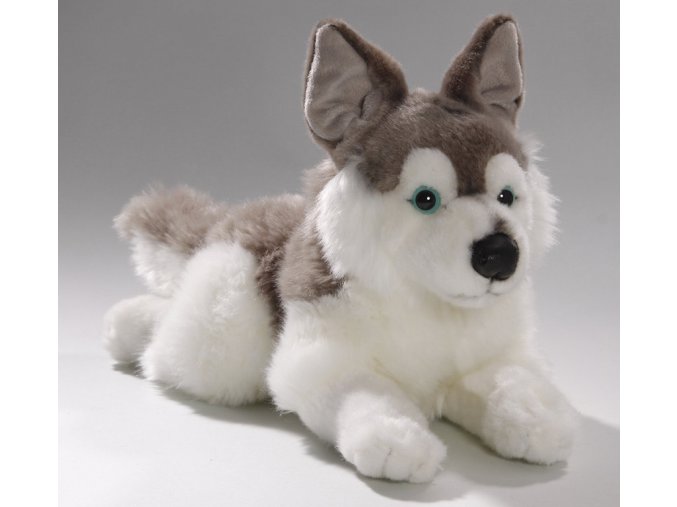 Plüss kutya - husky 34 cm