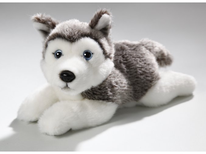 Plüss kutya - husky 23 cm