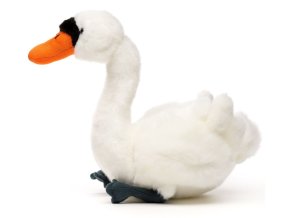 Plüss hattyú 16 cm - plüss játékok