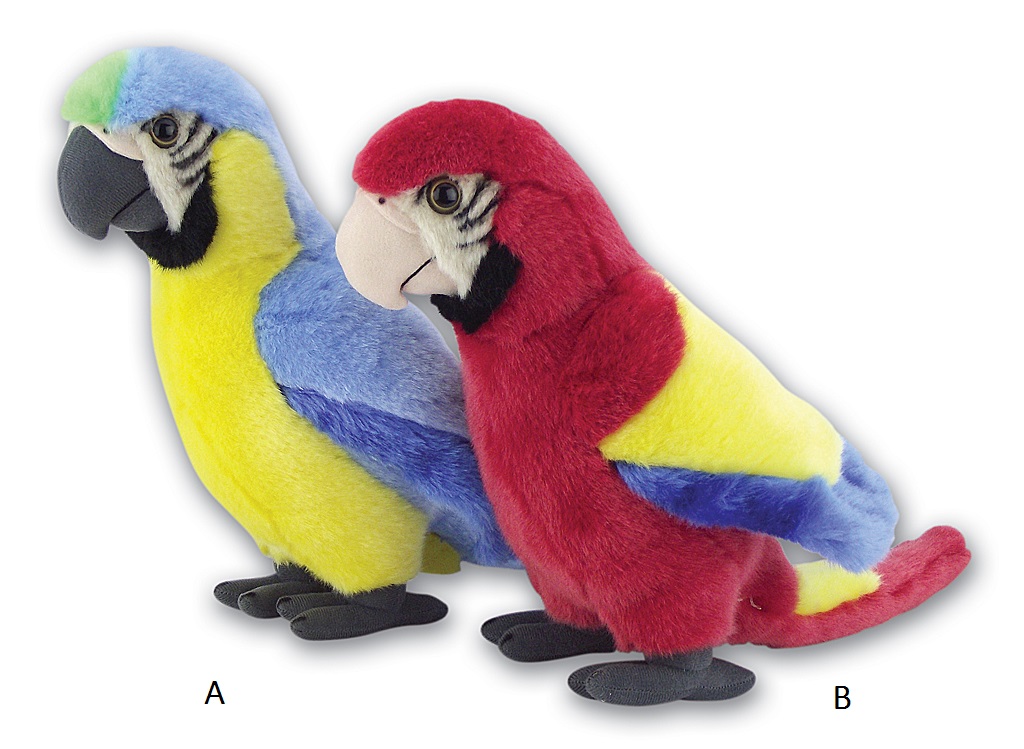 Ark Toys Plüss papagáj 28 cm - plüss játékok