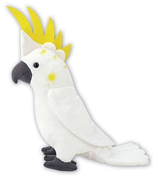 Ark Toys Plüss papagáj kakadu 28 cm - plüss játékok