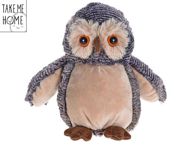 Mikro Plüss bagoly 18 cm - plüss játékok