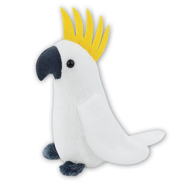 Ark Toys Plüss papagáj kakadu 17 cm - plüss játékok