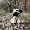 Plüss mopsz kutya 30 cm