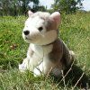 Plüss husky kutya pórázzal 28 cm