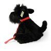 Plüss schnauzer kutya pórázzal 30 cm