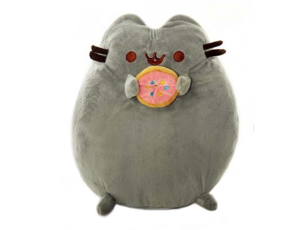 Plyšová kočička Pusheen s koblihou 15 cm - www.eplysaci.cz