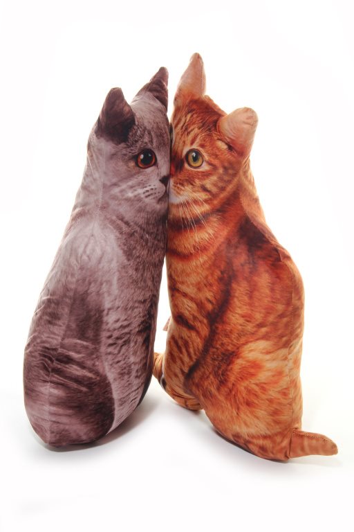 Polštář - plyšová kočka 50 cm - 2 varianty Barva: Oranžová