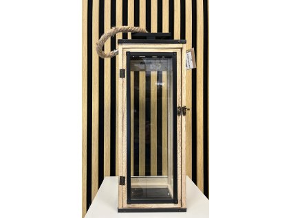 Lucerna dřevěná černá