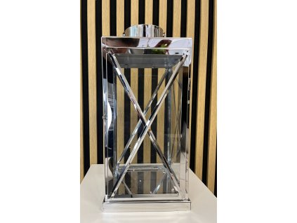 Lucerna kovová stříbrná