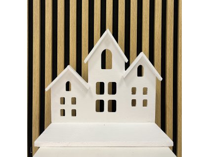 Domek silueta bílý