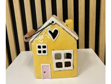 Keramický domek žlutý