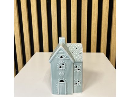 Keramický Led domek zelený