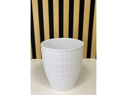 Designový květináč orchidej bílý