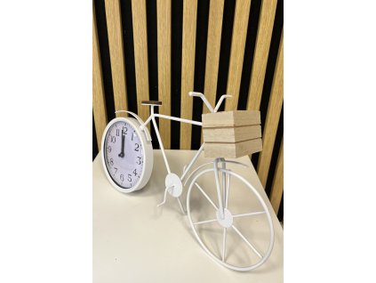 Hodiny kovové bílé