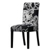 gBnPEstiramento preto e branco cadeira capa universal tamanho el stico capas de cadeira slipcovers remov vel