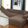 3 variant saoltexi plush fabirc elastic sofa cover solid l shape sofa covers velvet for living room stretch slipcover couch cover xx01