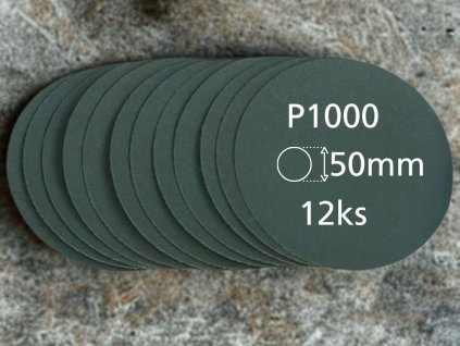 Brusný kotouč Ø 50 mm – hrubost 1000, pro mikrobrusky a leštičky, sada 12 ks
