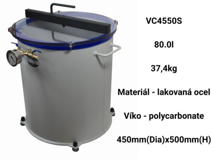 Velká vakuová komora 80L z lakované oceli