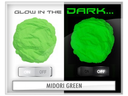 Midori Green Eye Candy Pigments glowing