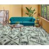 Veropal 3D Floor dollar bills wallpaper
