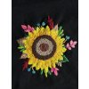 Plátěná taška s vyšitou velkou kyticí - slunečnice