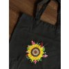 Plátěná taška s vyšitou velkou kyticí - slunečnice