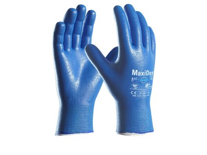 ATG® máčané rukavice MaxiDex® 19-007 06 (Veľkosti Ardon 06, Farba modré odtiene)