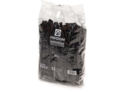Máčané rukavice ARDON®BUCK ČIERNÉ - retail balenie - 12 párov 09 (Veľkosti Ardon 09, Farba čierna)