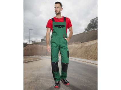 Nohavice s náprsenkou ARDON®PRE100 03 zeleno-čierne 46 (Veľkosti Ardon 46, Farba zelené odtiene)