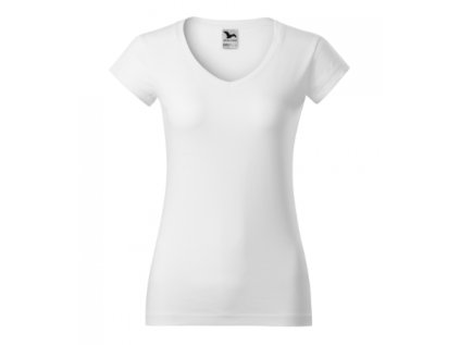 Fit V-neck Tričko dámske (Veľkosť XS, Farba Malfini biela)