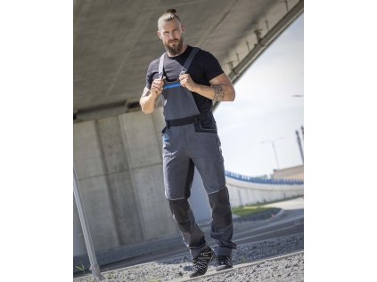 Nohavice s náprsenkou ARDON®4Xstretch® tmavo sivá 60 (Veľkosti Ardon 60, Farba sivé odtiene)