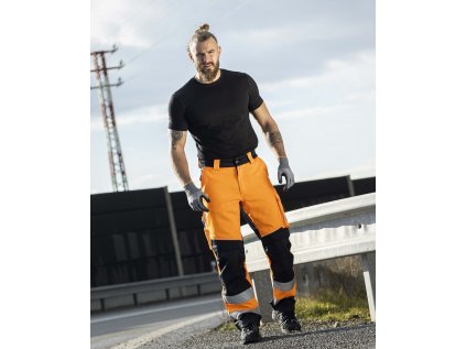 Nohavice ARDON®SIGNAL+ oranžovo-čierna 44 (Veľkosti Ardon 44, Farba oranžové odtiene)