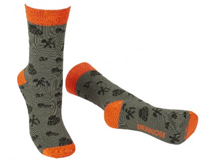 BENNONKY Trek Socks green/orange (Veľkosť 36-38)