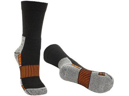 MERINO TREK Sock black/grey (Veľkosť 36-38)