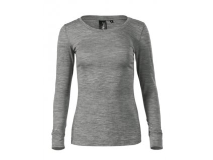 Merino Rise LS Tričko dámske (Veľkosť S, Farba Malfini tmavosivý melír)