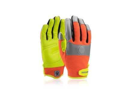 Kombinované rukavice ARDON®THUNDER MAGNETIC - s predajnou etiketou 09-SPE (Veľkosti Ardon 09-SPE, Farba oranžové odtiene)