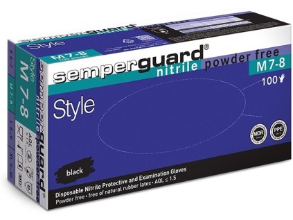 Jednorazové rukavice SEMPERGUARD®Sapphire XP – nepudrované – čierne 07 (Veľkosti Ardon 07, Farba čierna)
