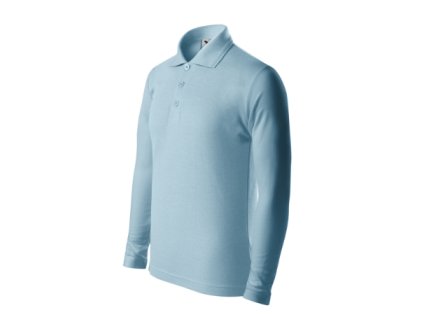 Pique Polo LS Polokošeľa detská (Veľkosť 158 cm/12 rokov, Farba Malfini nebeská modrá)