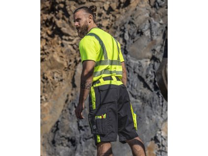 Šortky ARDON®NEON čierno-žlté 44 (Veľkosti Ardon 44, Farba žlté odtiene)