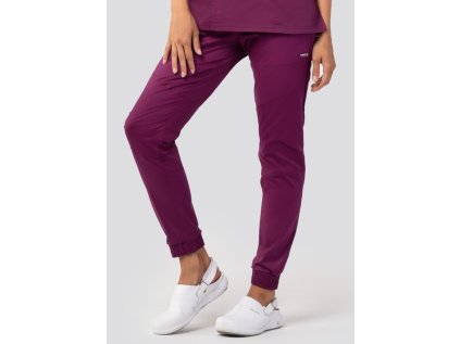 Jogger nohavice FLEX ZONE - vínové (Veľkosť 54)