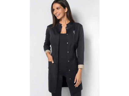 Laboratórny plášť CHIC 7days čierno-béžový (Veľkosť 40)