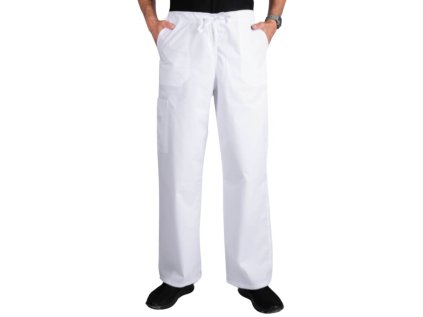 Športové nohavice s uväzovaním - biela (Veľkosť XS)