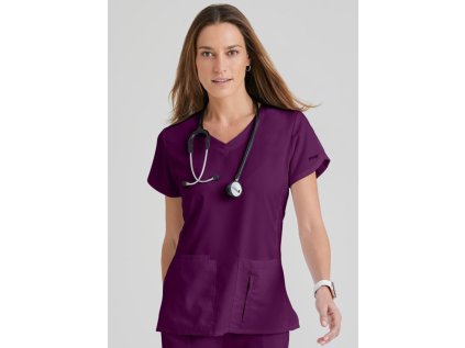 Zdravotnícka blúza CORA Grey´s Anatomy - vínová (Veľkosť XS)