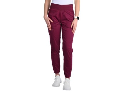 Zdravotnícke dámske jogger nohavice Cherokee Revolution ACTIVE STYLING - vínové (Veľkosť S)