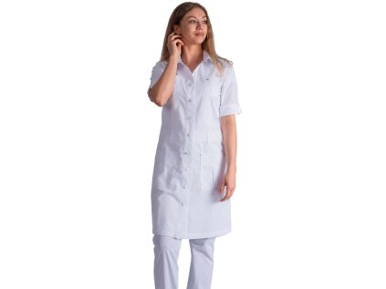Zdravotnícke šaty ALEXANDRA WHITE (Veľkosť S)