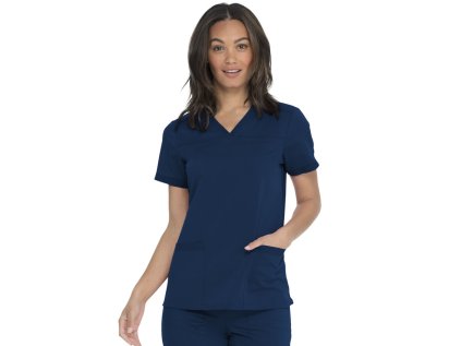 Dámska blúza Dickies s elastickými pásmi na bokoch - námornicka modrá (Veľkosť XXS)